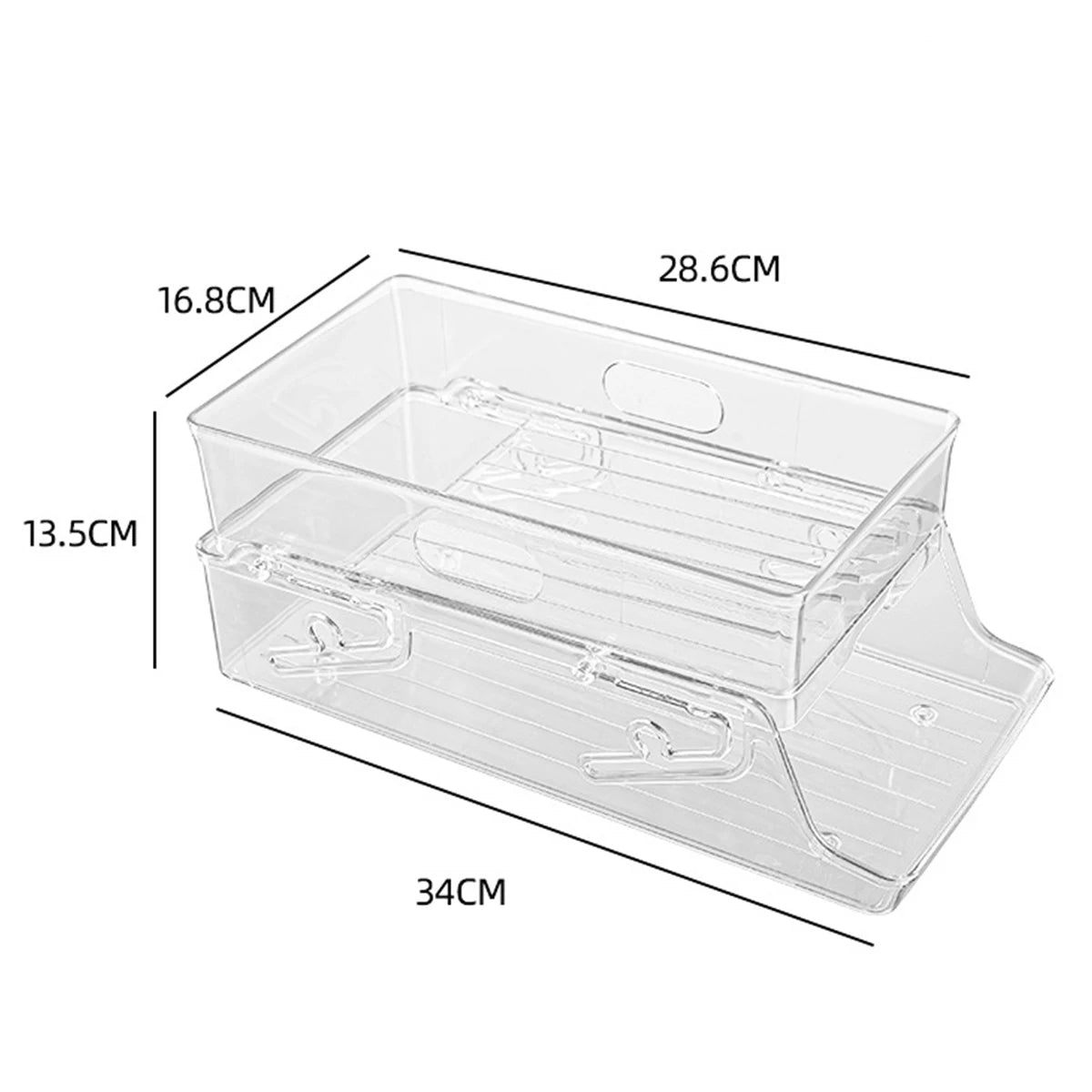 1Pcs Refrigerator Beverage Holder Soda Can Holder Dispenser 2 Tier Automatic Rolling Beverage Beer Soda Can Holder for Fridge